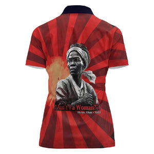 Sojourner Truth Women Polo Shirt Aint I a Woman - Akron 1851 Speech Tribute Design TS04