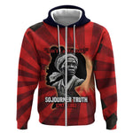 Sojourner Truth Zip Hoodie Ain’t I a Woman - Akron 1851 Speech Tribute Design - African Pride