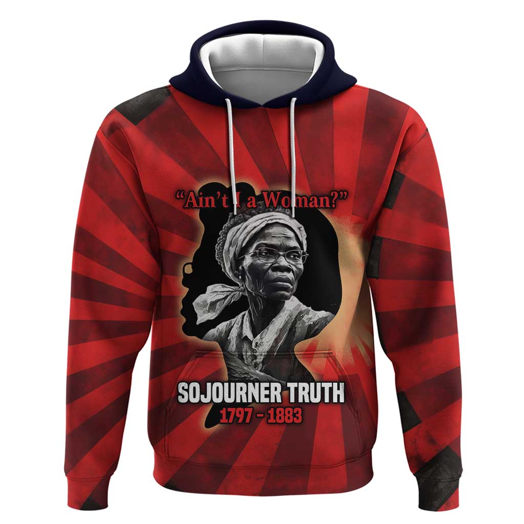 Sojourner Truth Zip Hoodie Ain’t I a Woman - Akron 1851 Speech Tribute Design - African Pride
