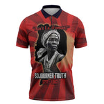 Sojourner Truth Zipper Polo Shirt Ain’t I a Woman - Akron 1851 Speech Tribute Design - African Pride