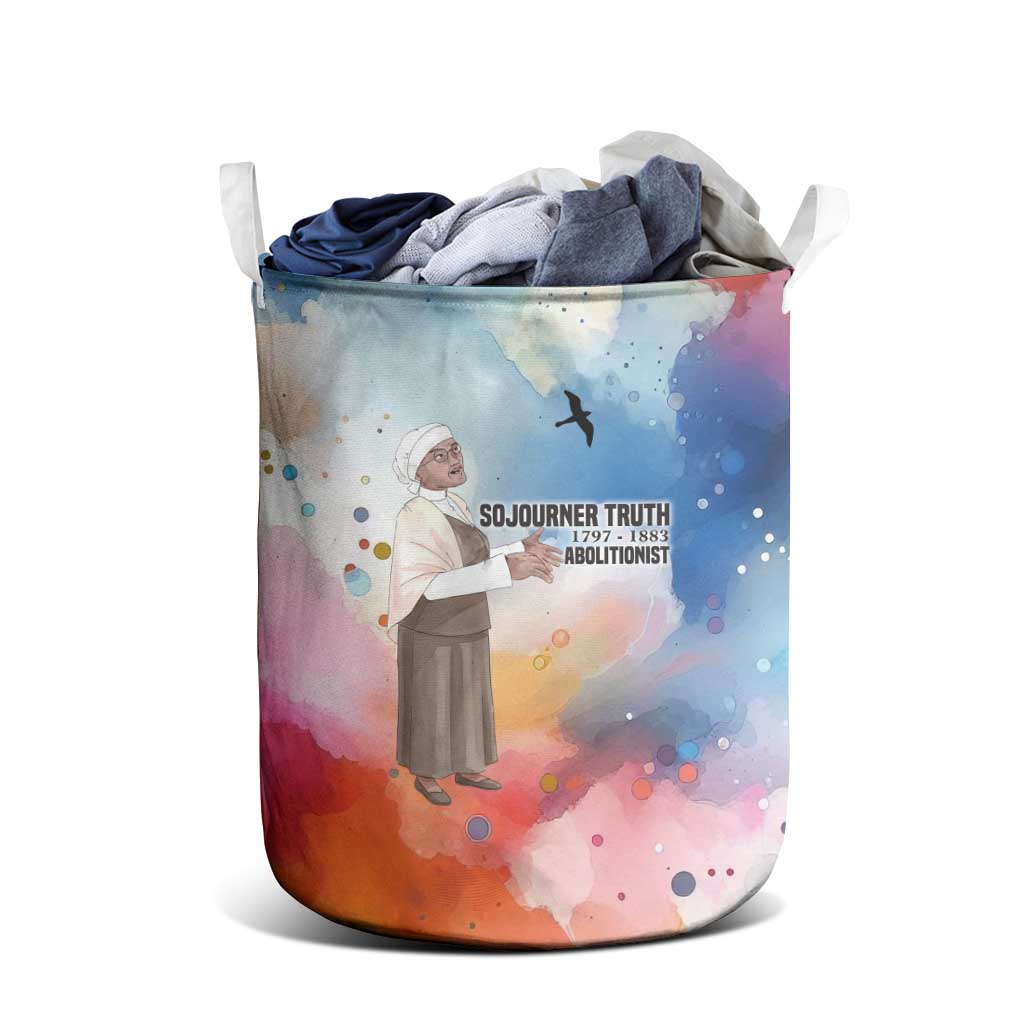 Sojourner Truth Laundry Basket I Sell the Shadow - Abolitionist Legacy Watercolor Design - African Pride