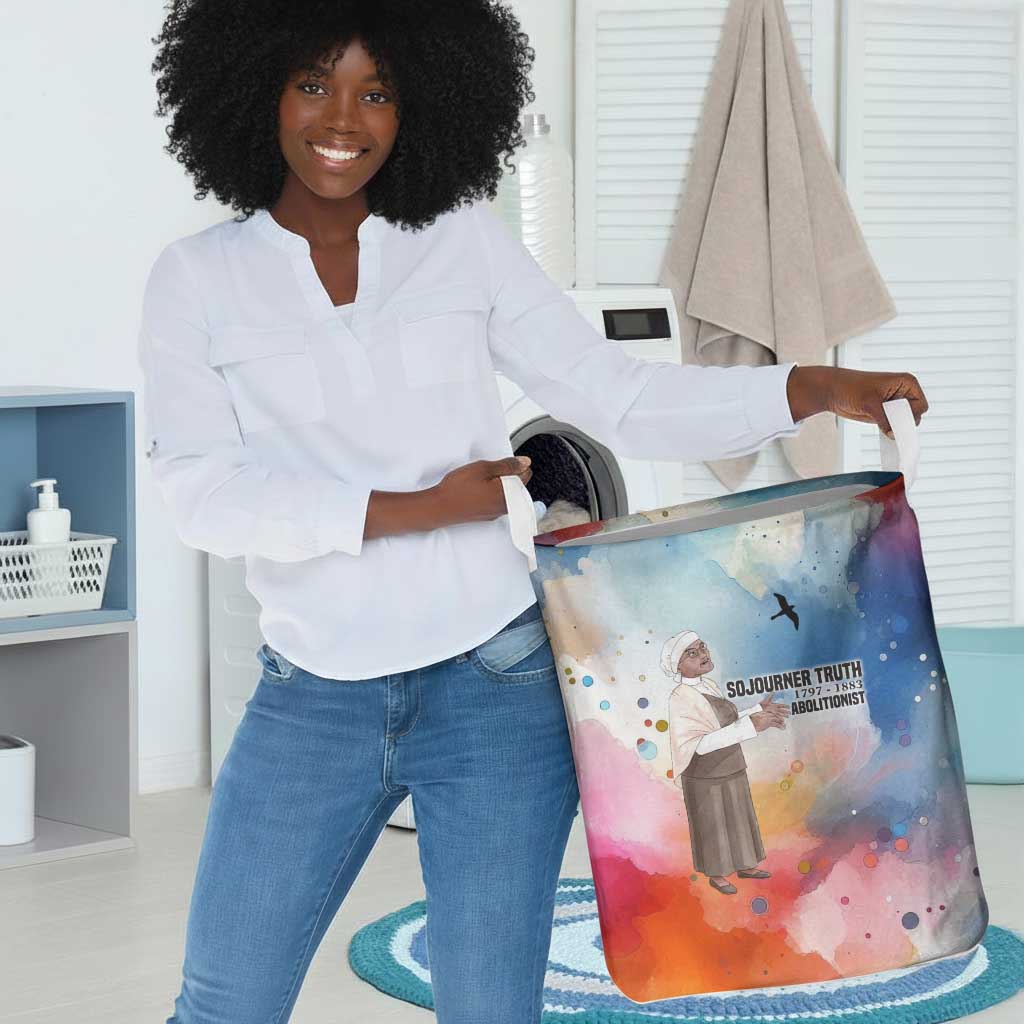 Sojourner Truth Laundry Basket I Sell the Shadow - Abolitionist Legacy Watercolor Design - African Pride