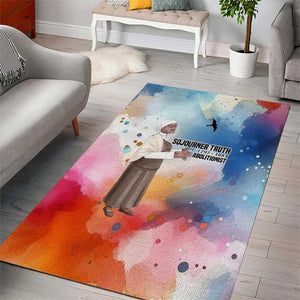 Sojourner Truth Area Rug I Sell the Shadow - Abolitionist Legacy Watercolor Design - African Pride