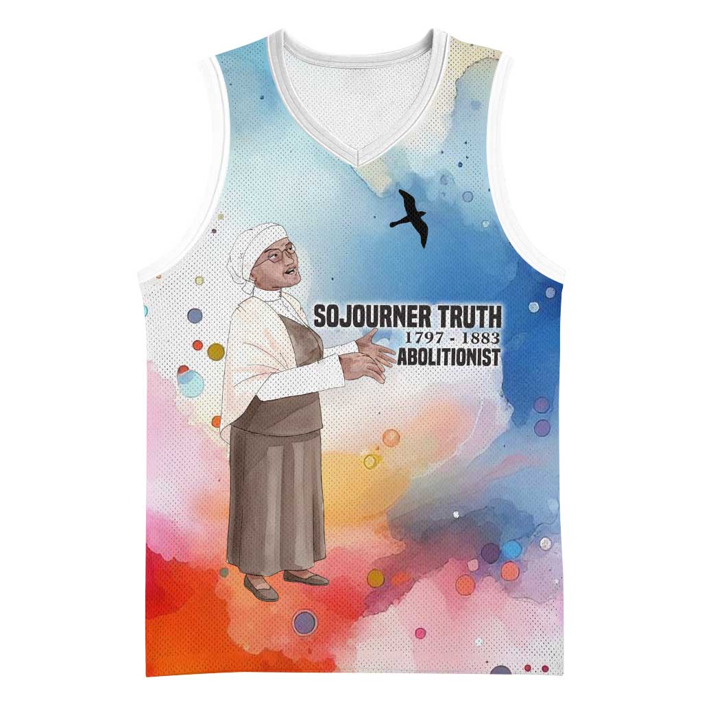 Sojourner Truth Basketball Jersey I Sell the Shadow - Abolitionist Legacy Watercolor Design - African Pride