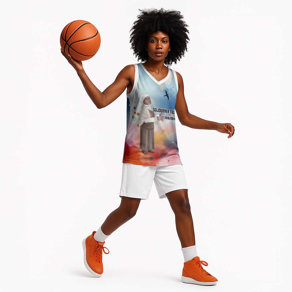 Sojourner Truth Basketball Jersey I Sell the Shadow - Abolitionist Legacy Watercolor Design - African Pride