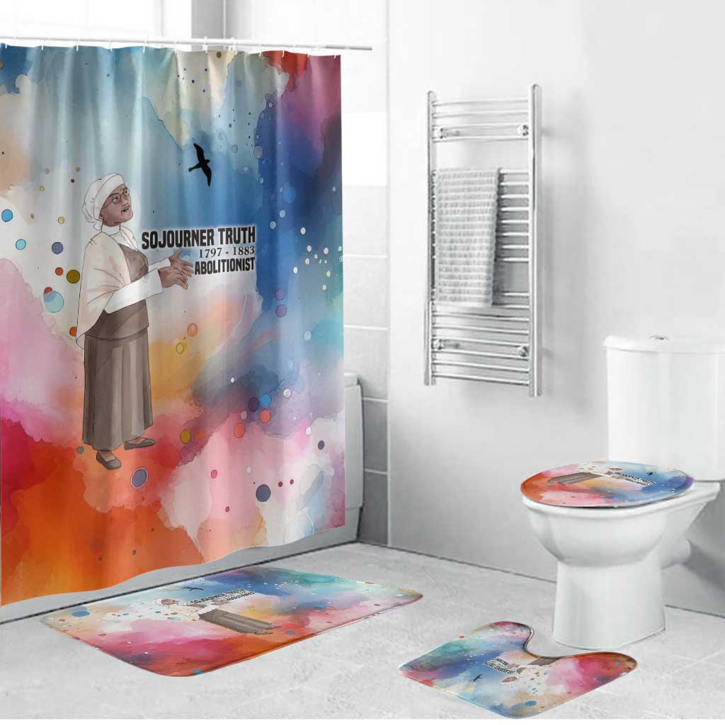 Sojourner Truth Bathroom Set I Sell the Shadow - Abolitionist Legacy Watercolor Design - African Pride