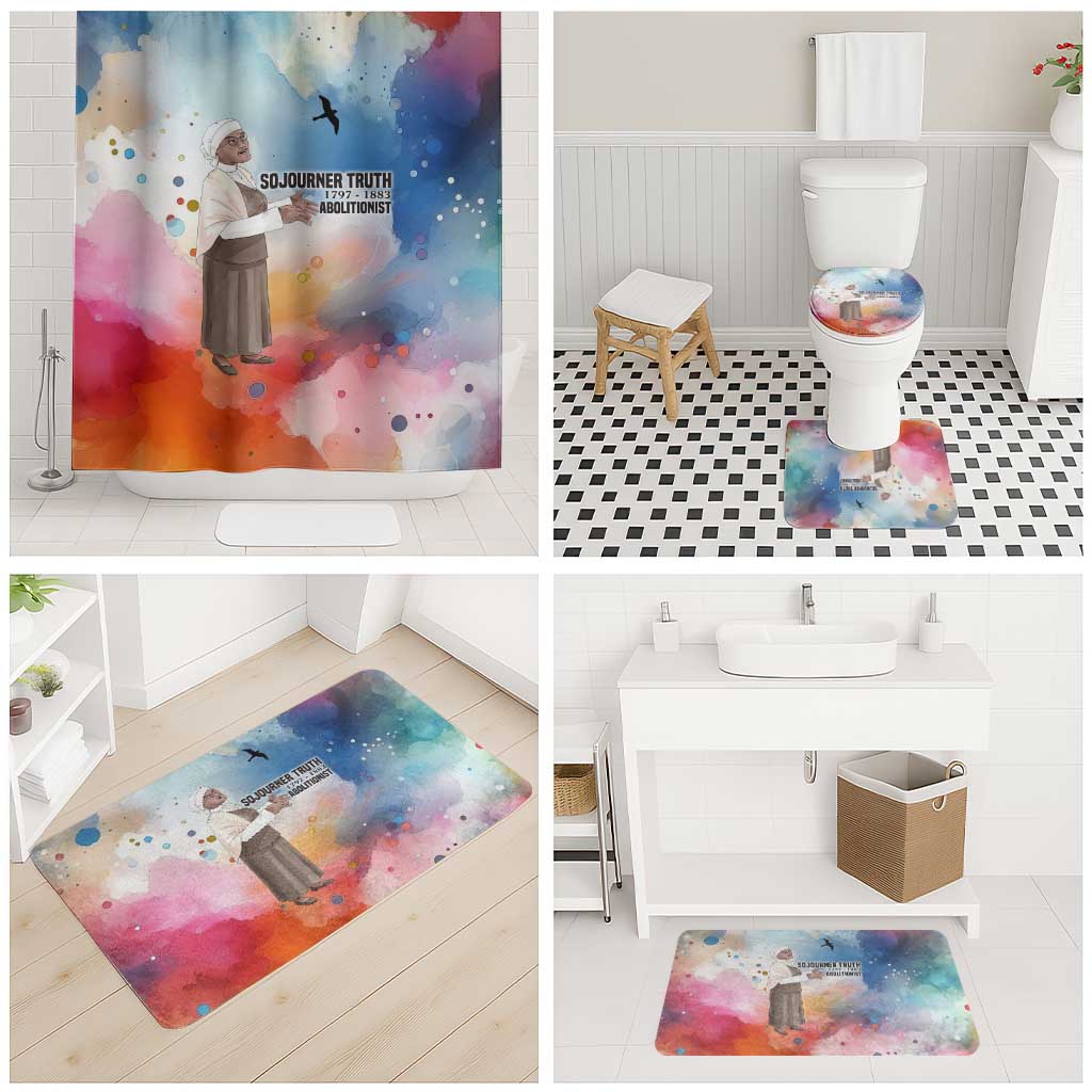 Sojourner Truth Bathroom Set I Sell the Shadow - Abolitionist Legacy Watercolor Design - African Pride