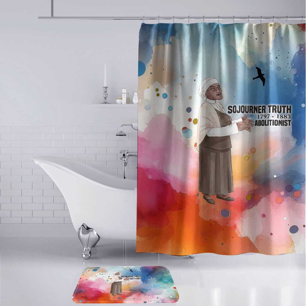 Sojourner Truth Bathroom Set I Sell the Shadow - Abolitionist Legacy Watercolor Design - African Pride