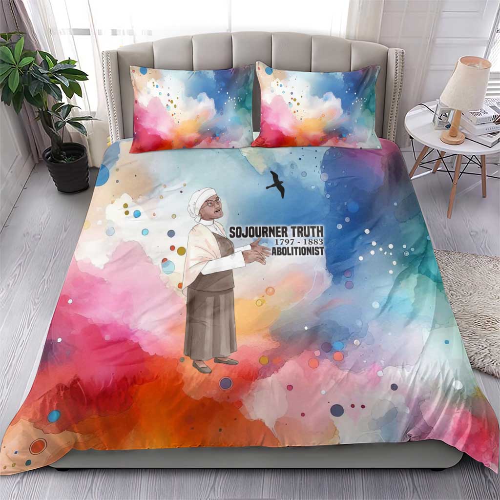 Sojourner Truth Bedding Set I Sell the Shadow - Abolitionist Legacy Watercolor Design - African Pride