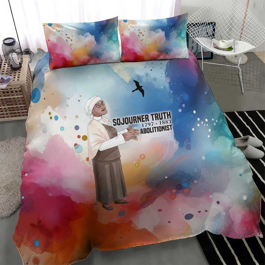Sojourner Truth Bedding Set I Sell the Shadow - Abolitionist Legacy Watercolor Design - African Pride