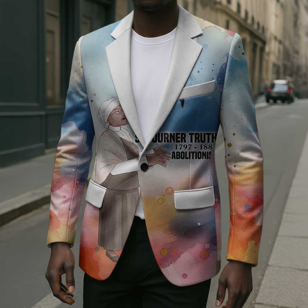 Sojourner Truth Blazer I Sell the Shadow - Abolitionist Legacy Watercolor Design - African Pride