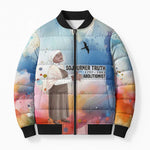Sojourner Truth Bomber Puffer Jacket I Sell the Shadow - Abolitionist Legacy Watercolor Design - African Pride