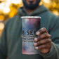 Sojourner Truth 4 in 1 Can Cooler Tumbler I Sell the Shadow - Abolitionist Legacy Watercolor Design - African Pride
