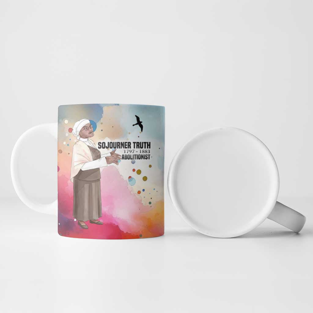 Sojourner Truth Ceramic Mug I Sell the Shadow - Abolitionist Legacy Watercolor Design - African Pride
