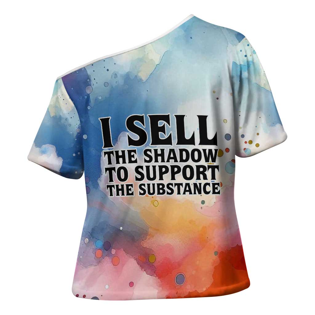 Sojourner Truth Cross Shoulder Shirt I Sell the Shadow - Abolitionist Legacy Watercolor Design - African Pride