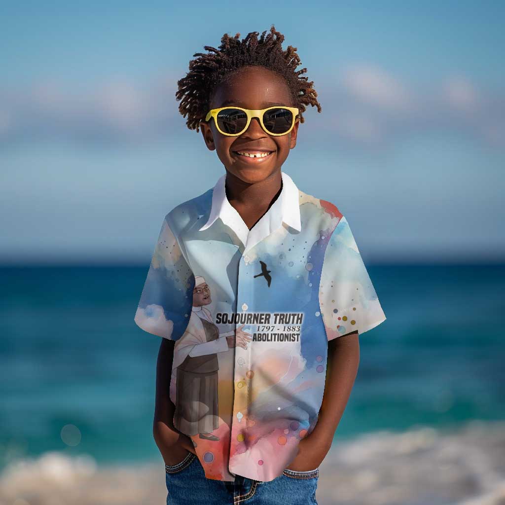 Sojourner Truth Kid Hawaiian Shirt I Sell the Shadow - Abolitionist Legacy Watercolor Design TS04