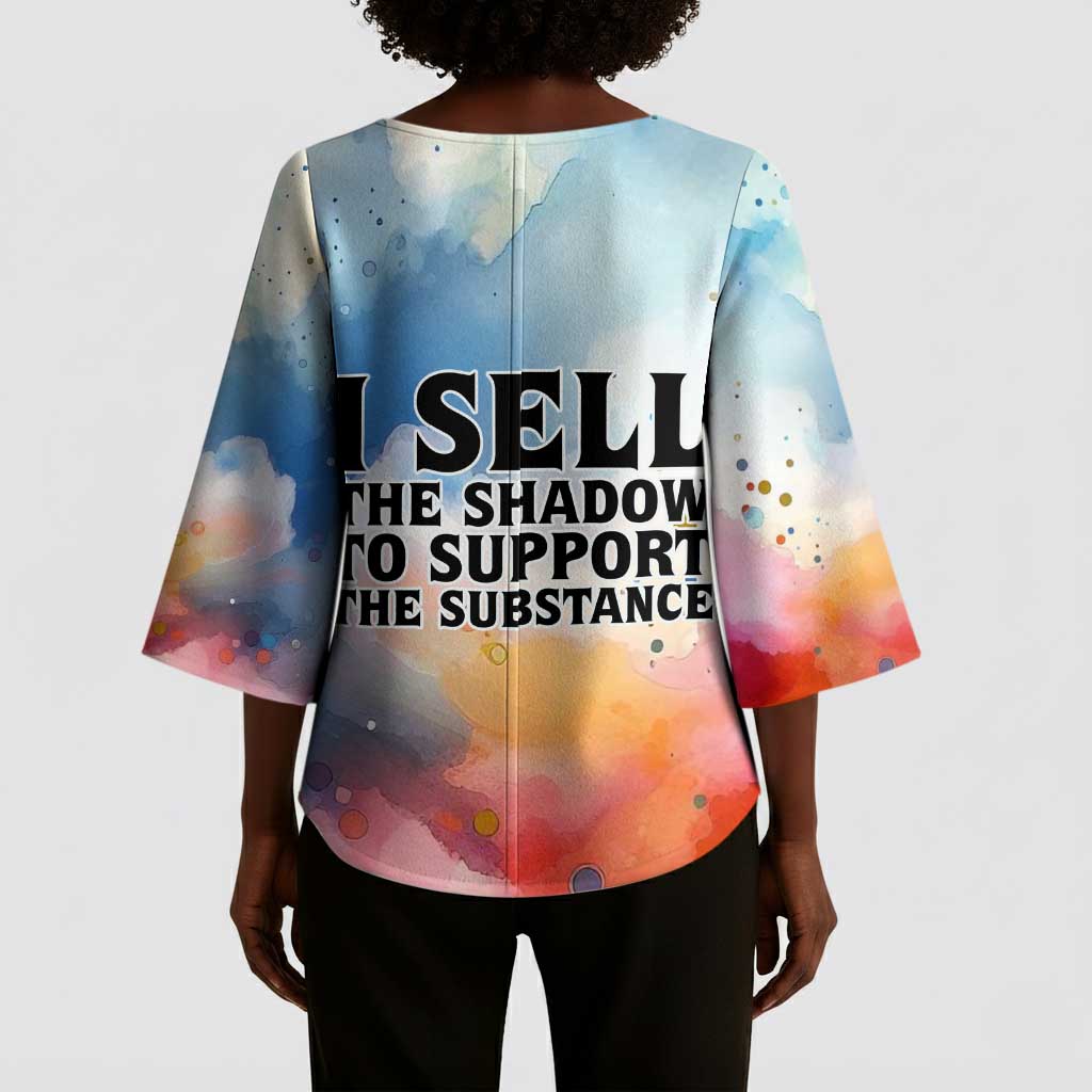 Sojourner Truth Kimono Sleeve Blouse I Sell the Shadow - Abolitionist Legacy Watercolor Design - African Pride