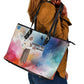 Sojourner Truth Leather Tote Bag I Sell the Shadow - Abolitionist Legacy Watercolor Design - African Pride
