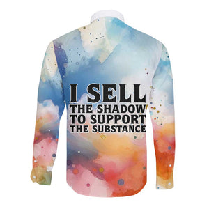 Sojourner Truth Long Sleeve Button Shirt I Sell the Shadow - Abolitionist Legacy Watercolor Design - African Pride