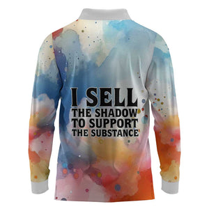 Sojourner Truth Long Sleeve Polo Shirt I Sell the Shadow - Abolitionist Legacy Watercolor Design - African Pride