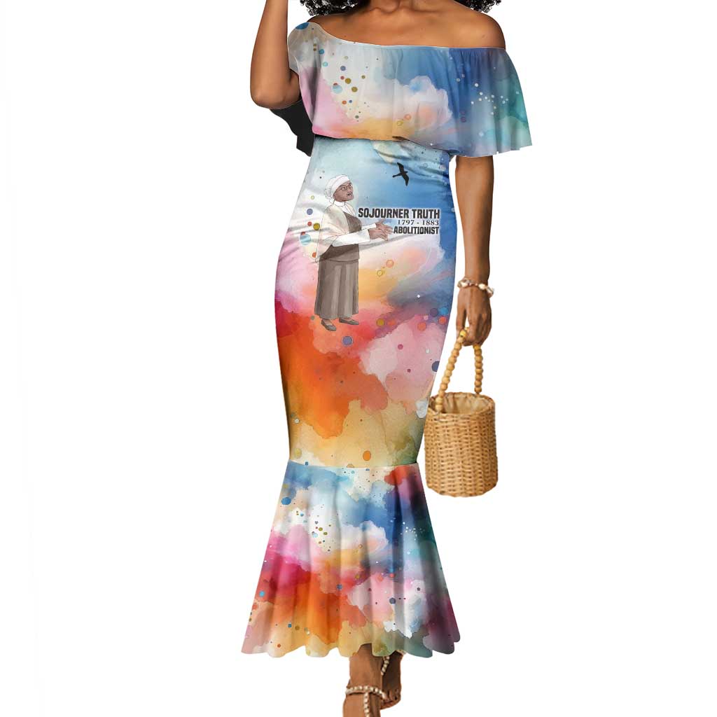 Sojourner Truth Mermaid Dress I Sell the Shadow - Abolitionist Legacy Watercolor Design - African Pride