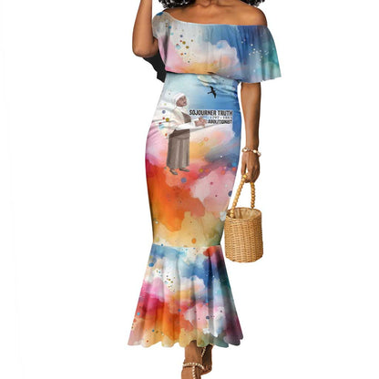 Sojourner Truth Mermaid Dress I Sell the Shadow - Abolitionist Legacy Watercolor Design - African Pride