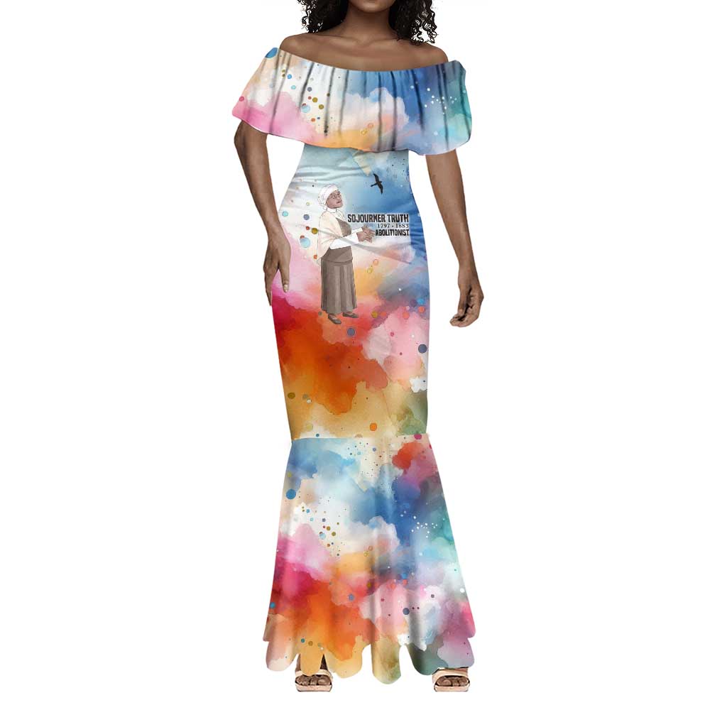 Sojourner Truth Mermaid Dress I Sell the Shadow - Abolitionist Legacy Watercolor Design - African Pride