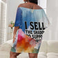 Sojourner Truth Off Shoulder Short Dress I Sell the Shadow - Abolitionist Legacy Watercolor Design - African Pride
