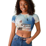 Sojourner Truth Raglan Cropped T shirt I Sell the Shadow - Abolitionist Legacy Watercolor Design TS04