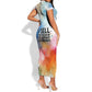 Sojourner Truth Short Sleeve Bodycon Dress I Sell the Shadow - Abolitionist Legacy Watercolor Design TS04