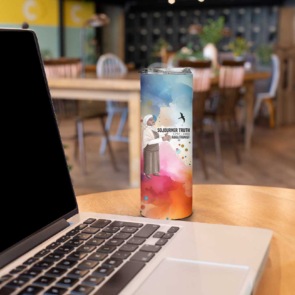Sojourner Truth Skinny Tumbler I Sell the Shadow - Abolitionist Legacy Watercolor Design - African Pride