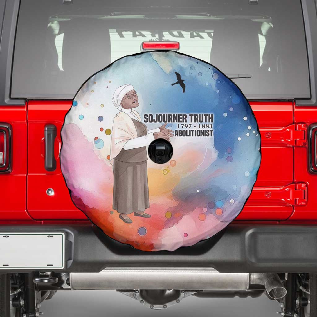 Sojourner Truth Spare Tire Cover I Sell the Shadow - Abolitionist Legacy Watercolor Design - African Pride