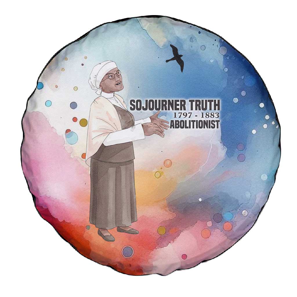 Sojourner Truth Spare Tire Cover I Sell the Shadow - Abolitionist Legacy Watercolor Design - African Pride