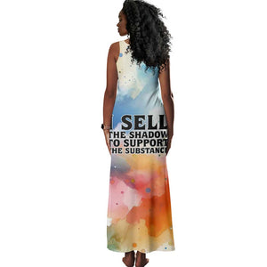 Sojourner Truth Tank Maxi Dress I Sell the Shadow - Abolitionist Legacy Watercolor Design - African Pride