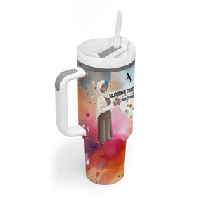 Sojourner Truth Tumbler With Handle I Sell the Shadow - Abolitionist Legacy Watercolor Design - African Pride