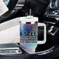 Sojourner Truth Tumbler With Handle I Sell the Shadow - Abolitionist Legacy Watercolor Design - African Pride