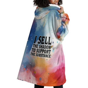 Sojourner Truth Wearable Blanket Hoodie I Sell the Shadow - Abolitionist Legacy Watercolor Design - African Pride