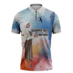 Sojourner Truth Zipper Polo Shirt I Sell the Shadow - Abolitionist Legacy Watercolor Design - African Pride