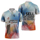 Sojourner Truth Zipper Polo Shirt I Sell the Shadow - Abolitionist Legacy Watercolor Design - African Pride