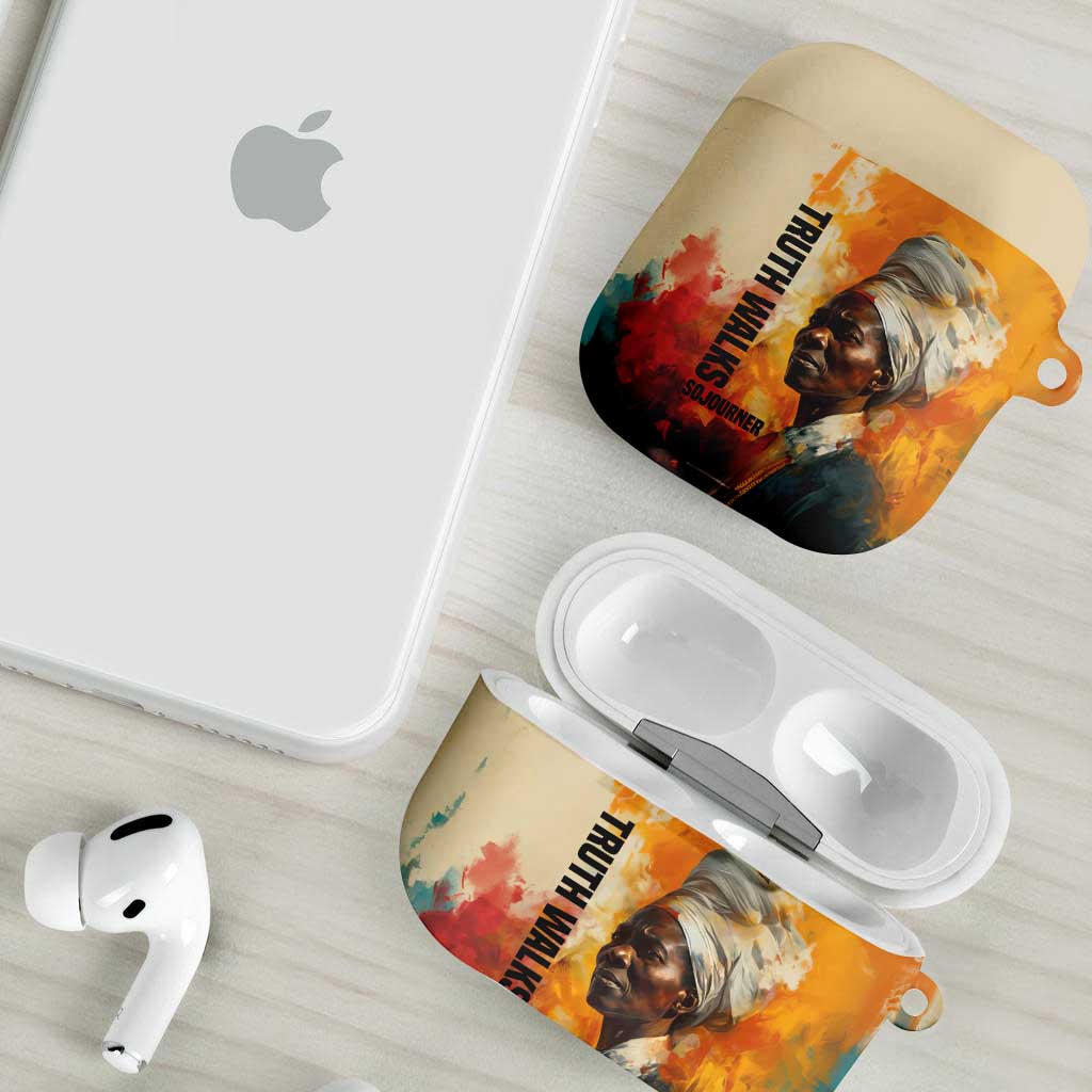 Sojourner Truth AirPods Case Truth Walks - Bold Portrait and Empowerment Design - African Pride