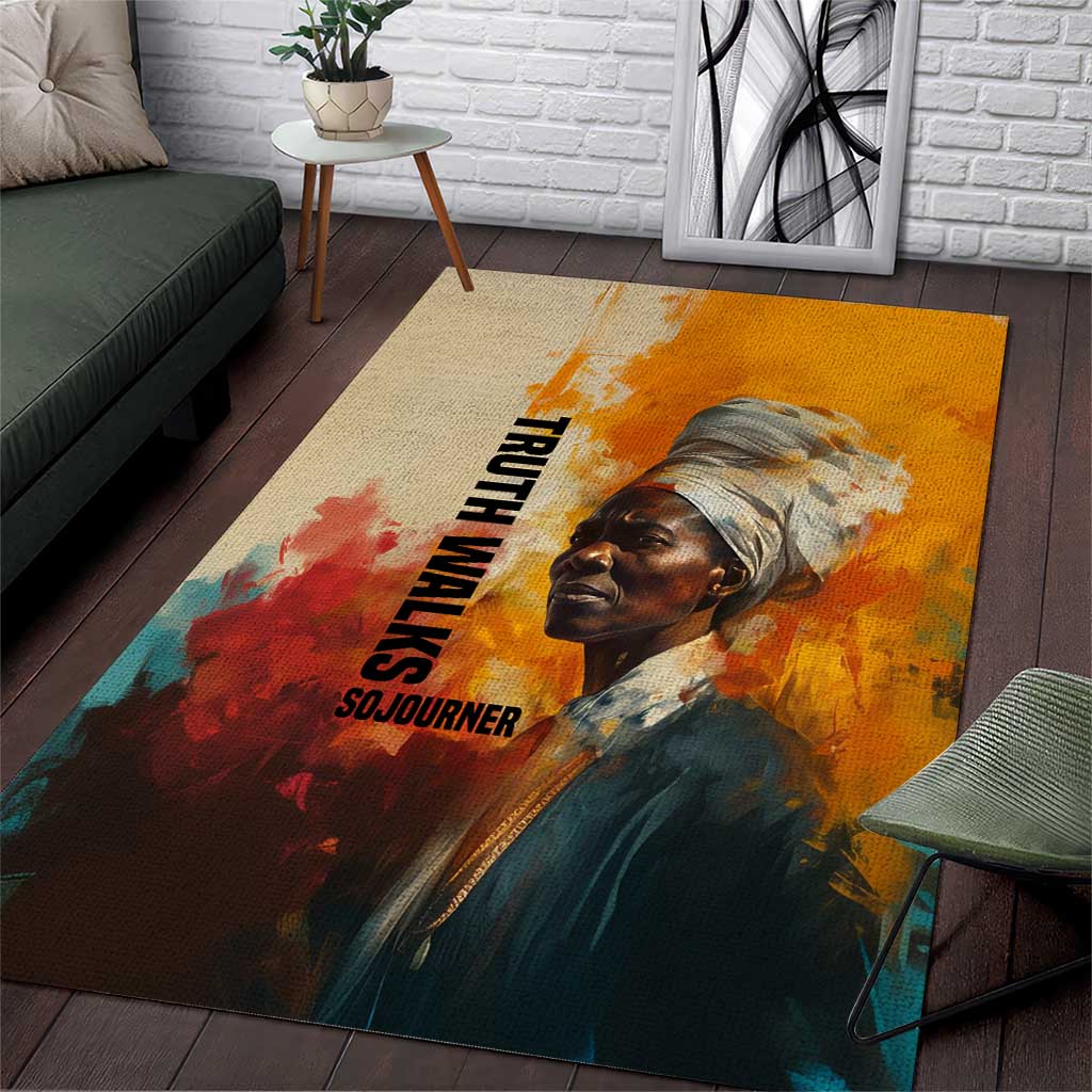 Sojourner Truth Area Rug Truth Walks - Bold Portrait and Empowerment ...