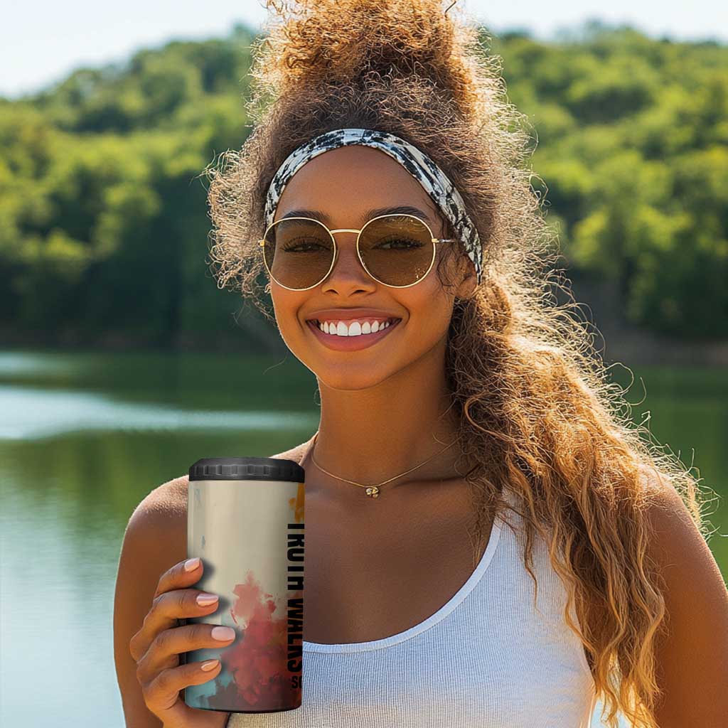 Sojourner Truth 4 in 1 Can Cooler Tumbler Truth Walks - Bold Portrait and Empowerment Design - African Pride