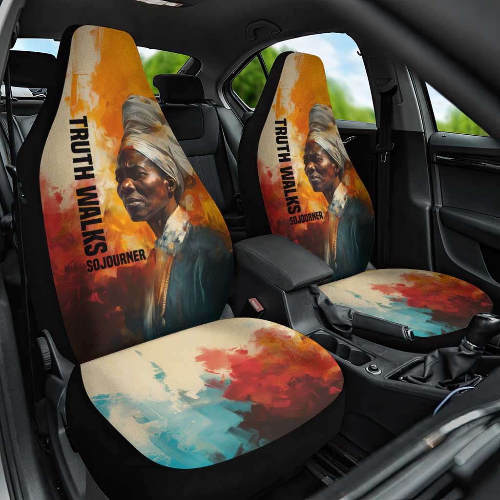 Sojourner Truth Car Seat Cover Truth Walks - Bold Portrait and Empowerment Design - African Pride