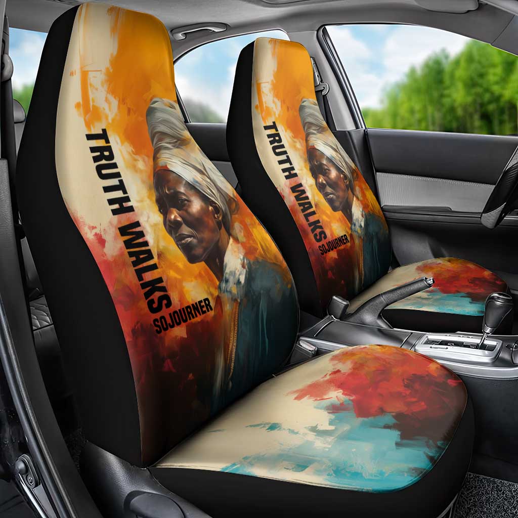 Sojourner Truth Car Seat Cover Truth Walks - Bold Portrait and Empowerment Design - African Pride