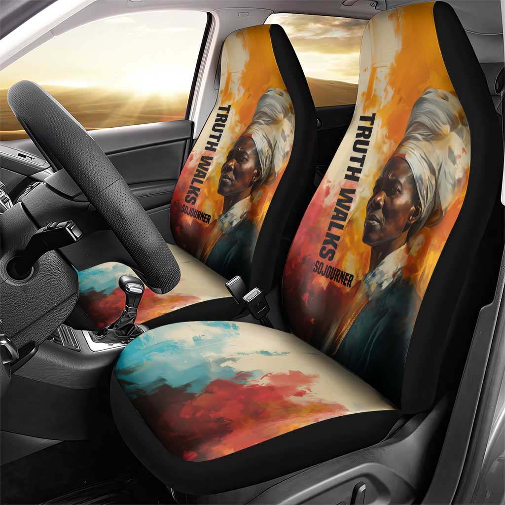 Sojourner Truth Car Seat Cover Truth Walks - Bold Portrait and Empowerment Design - African Pride