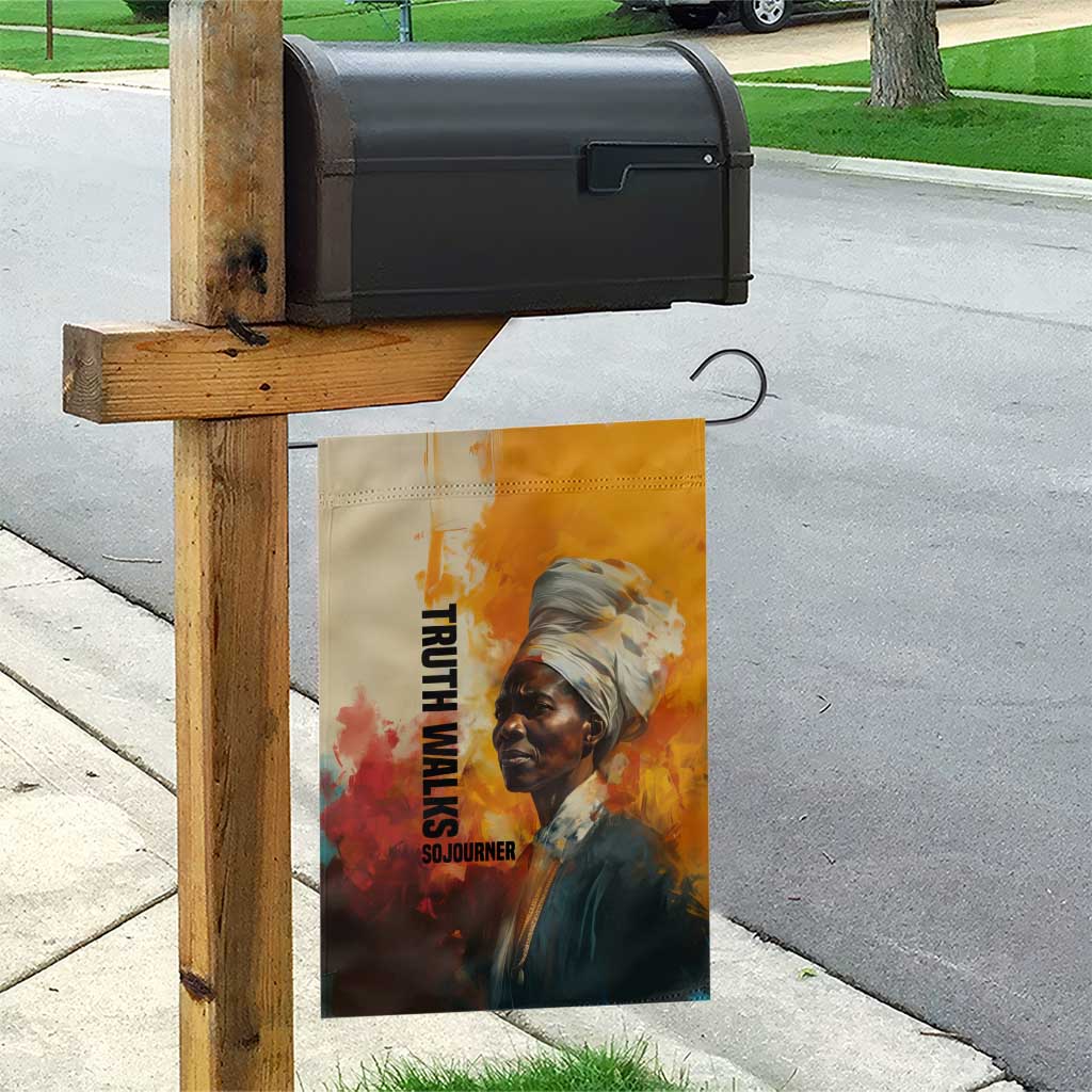 Sojourner Truth Garden Flag Truth Walks - Bold Portrait and Empowerment Design - African Pride