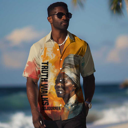 Sojourner Truth Hawaiian Shirt Truth Walks - Bold Portrait and Empowerment Design TS04