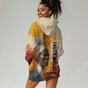 Sojourner Truth Hoodie Dress Truth Walks - Bold Portrait and Empowerment Design - African Pride