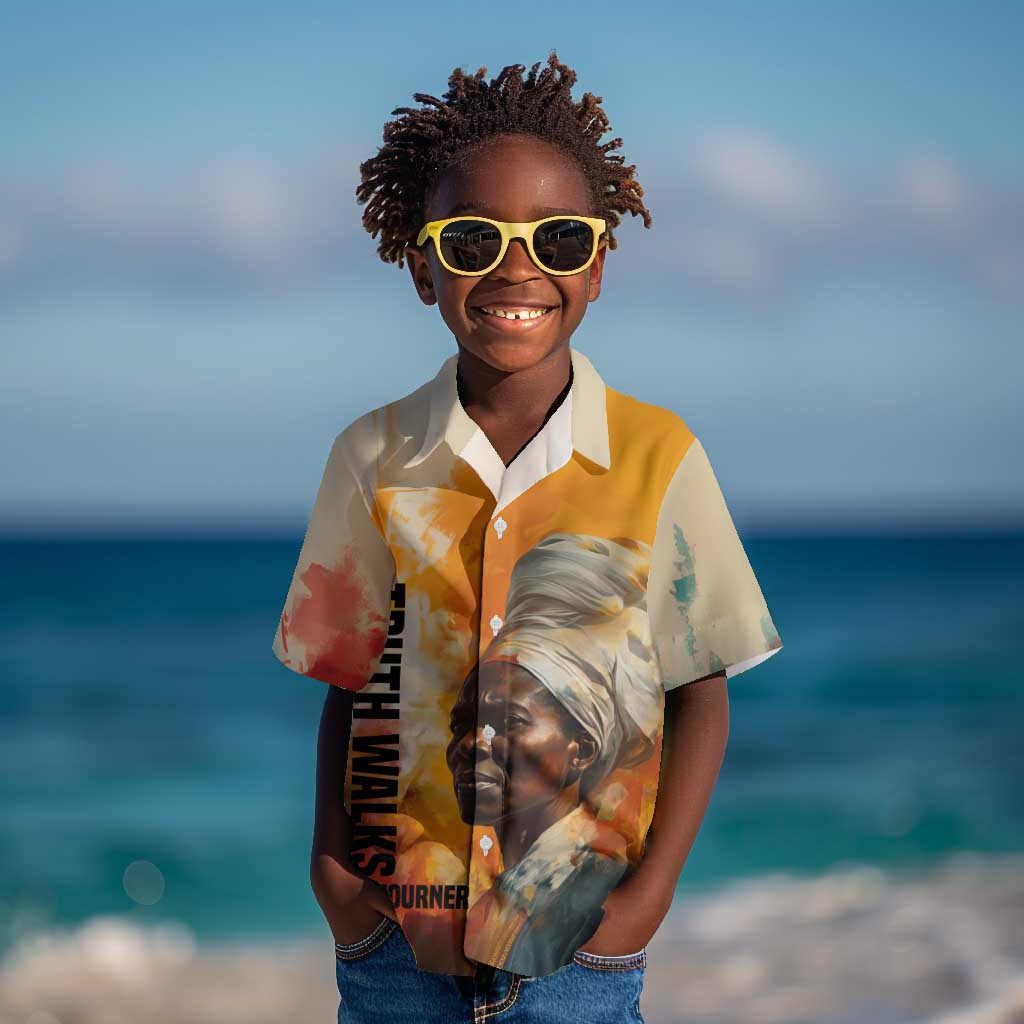 Sojourner Truth Kid Hawaiian Shirt Truth Walks - Bold Portrait and Empowerment Design TS04