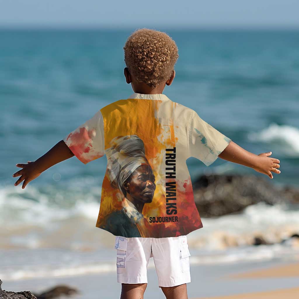 Sojourner Truth Kid Hawaiian Shirt Truth Walks - Bold Portrait and Empowerment Design TS04